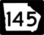 State Route 145 marker