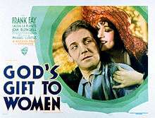 Frank Fay and Yola d'Avril in the theatrical release poster for God's Gift to Women