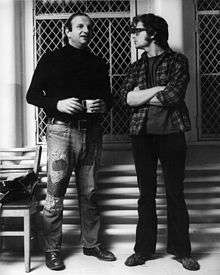 Bo Goldman and Miloš Forman on the set of One Flew Over the Cuckoo's Nest in 1975.