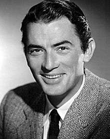 Black and white publicity photo of Gregory Peck in 1948.