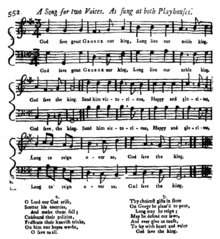 Sheet music of God Save the Queen