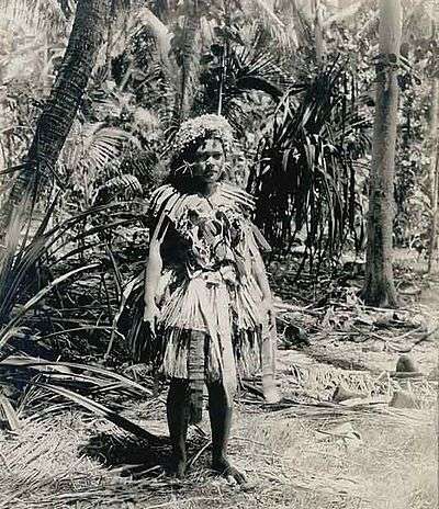 1900, Woman on Funafuti, Tuvalu, then known as Ellice Islands