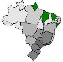 H1N1 Brazil map by confirmed deaths