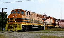 HCRY train in Massey, Ontario