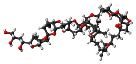 Space-filling model of the halichondrin B molecule