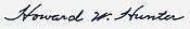 Signature of Howard W. Hunter