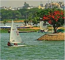 People sailing in the lake regatta