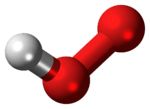 Ball-and-stick model of the hydroperoxyl radical