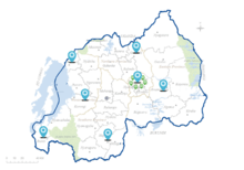 Map of I&M Rwanda Branches