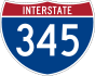 Interstate 345 marker