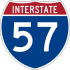 Interstate 57 marker
