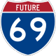 Interstate 69 marker