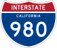 Interstate 980 marker