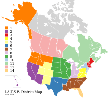 IATSE district color map