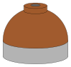  Illustration of cylinder shoulder painted brown for helium