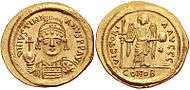 Justinian I's golden coins