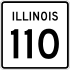 Illinois Route 110 marker