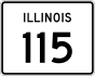 Illinois Route 115 marker