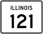 Illinois Route 121 marker