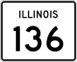 Illinois Route 136 marker