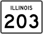 Illinois Route 203 marker