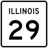 Illinois Route 29 marker