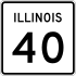 Illinois Route 40 marker