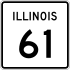 Illinois Route 61 marker
