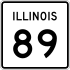 Illinois Route 89 marker