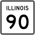 Illinois Route 90 marker