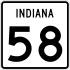 State Road 58 marker