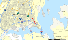 Map of Interstate 695 (New York)
