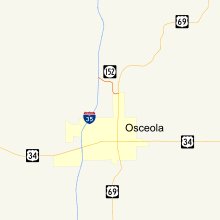 Iowa 152 is a short highway north of Osceola