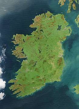 Satellite image of Ireland