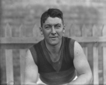 A portrait of John Frederick Dawes "Jack" McDiarmid, who played 183 games for the West Perth and Claremont Football Clubs.