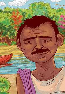 An illustration of Jadav 'Molai' Payeng, from the children's book 'Jadav and the Tree-Place'