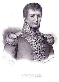 A black and white engraving of a man wearing a naval uniform