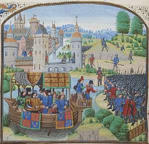 Image of Richard II and the peasants revolt taken from Froissart