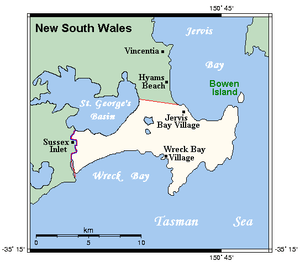 a map of Jervis Bay Territory