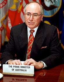 Photograph of John Howard, the Prime Minister of Australia, taken in June, 1997