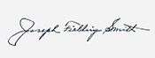 Signature of Joseph Fielding Smith
