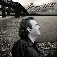 Album cover image of Jimmy Webb smiling by a river with a bridge in the distance