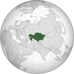 Location of  Kazakhstan  (green)