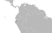 The single known occurrence is in southwestern Ecuador.