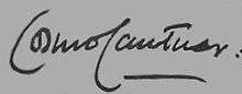  Cursive handwritten name "Cosmo Cantuar"