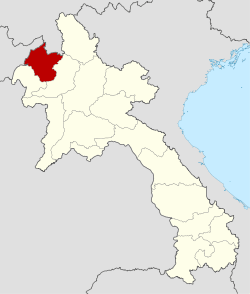 Map showing location of Luang Namtha Province in Laos