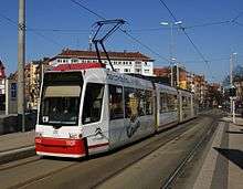 A GT8N tram in Friedrich-Ebert-Platz, 2012.