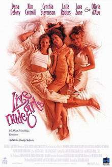 Poster showing main cast laying together on a bed