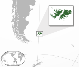 Location of the Falkland Islands