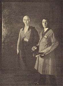Gleb Alexander Ilyin with his portrait of Mrs. Hoover
